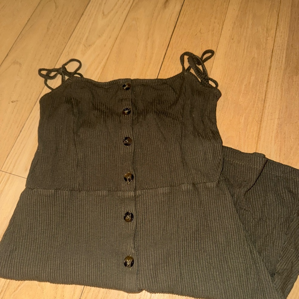 Topshop Olive Green Mini Dress